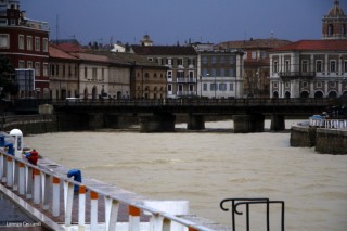 Il livello del Misa nel centro di Senigallia