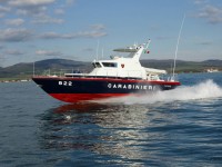 L'imbarcazione dei Carabinieri
