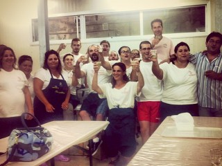 Lo staff della 27a sagra paesana a Sant'Angelo di Senigallia, 11 agosto 2013