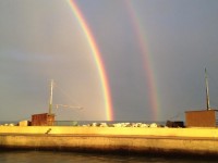 Doppio arcobaleno su Senigallia - Foto da Facebook