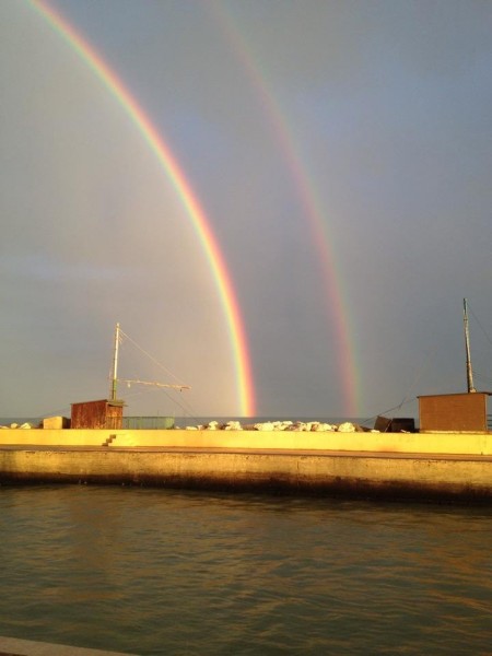 Doppio arcobaleno su Senigallia - Foto da Facebook