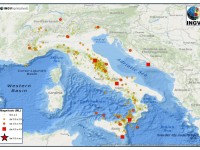 La mappa dei terremoti in Italia nel mese di dicembre 2013 elaborata dall’Istituto Nazionale di Geofisica e Vulcanologia