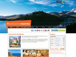 home page del portale turistico delle Marche