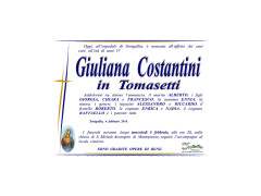 Giuliana Costantini-Necrologio