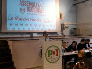 assemblea regionale Partito Democratico delle Marche: discorso del segretario Francesco Comi