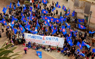 La manifestazione organizzata dal Comitato pro Marotta Unita