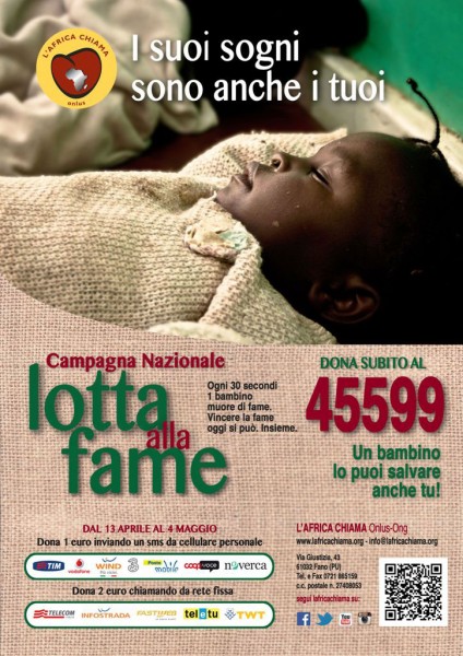 L'Africa chiama onlus - Campagna nazionale Lotta alla fame - SMS soldale 45599