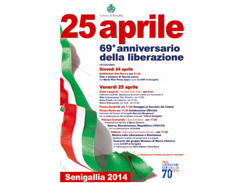 25 aprile 2014 - le iniziative a Senigallia
