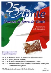 Locandina per la Festa della Liberazione a Serra de' Conti
