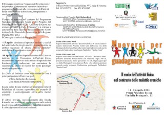 Pieghevole dell'iniziativa dell'Asur "Muoversi per guadagnare salute"
