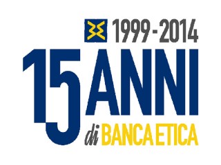 logo di Banca Etica per i 15 anni di attività
