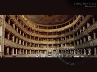 Interno del vecchio Teatro La Fenice di Senigallia - Foto Leopoldi