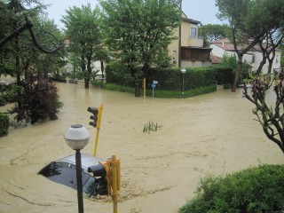 Alluvione a Senigallia - Viale A. Garibaldi e via Mercantini