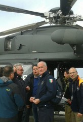 Spacca, Renzi e il capo della Protezione civile nazionale, Franco Gabrielli