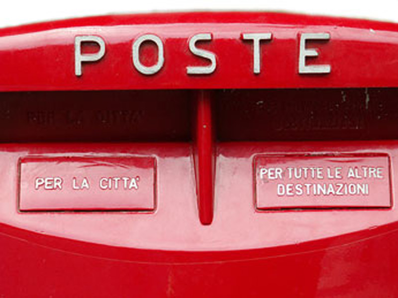 Cassetta postale, posta, poste italiane