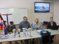 Presentato il campionato zonale di kitesurf a Senigallia: da sx, Gabriele Turchi, Gennaro Campanile, Mario Pierucci, Saimon Conti