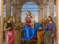 Pala del Perugino (Pietro Vannucci) "Madonna con bambino e santi"