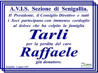 Raffaele Tarli, lutto, partecipazione
