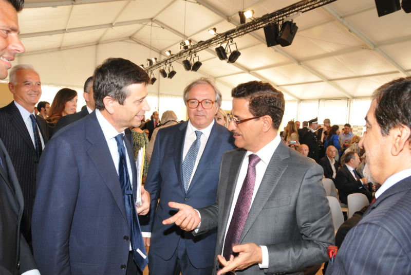 Il presidente Spacca con il ministro Lupi e il ministro dell'economia degli Emirati Arabi Al Mansouri