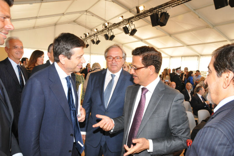 Il presidente Spacca con il ministro Lupi e il ministro dell'economia degli Emirati Arabi Al Mansouri