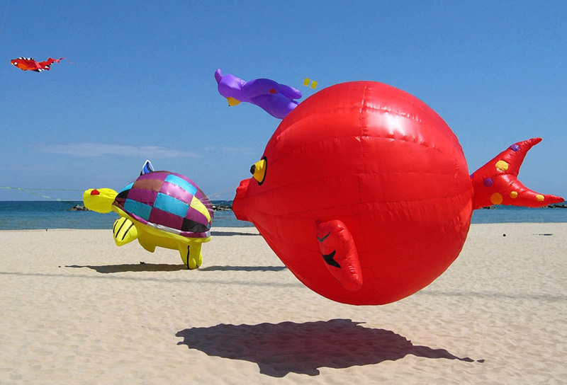 Marche in blu, gli aquiloni al mare