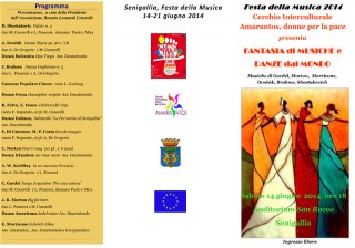 locandina spettacolo di danze dal mondo