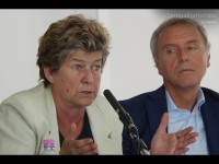 Susanna Camusso e Mauro Bussoni al convegno nazionale sul commercio a Senigallia, di venerdì 4 luglio 2014