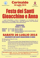 manifesto festa dei Santi Gioacchino e Anna - Corinaldo