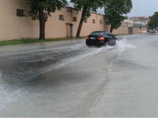 Via Sanzio allagata il 26 luglio 2014