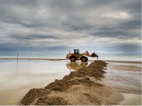 Spiaggia erosa per il maltempo