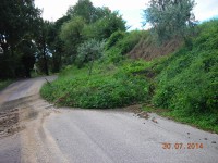 Smottamenti e frane ad Arcevia per il maltempo di fine luglio 2014