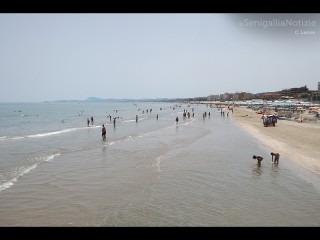 La spiaggia di Senigallia d'estate