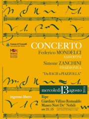La locandina del concerto a Trecastelli di Mondelci e Zanchini