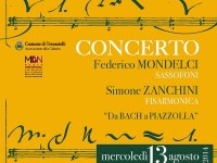 La locandina del concerto a Trecastelli di Mondelci e Zanchini