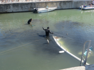 Il natante affondato