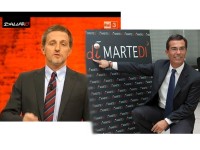 Massimo Giannini e Giovanni Floris nella sfida tra Ballarò e diMartedì