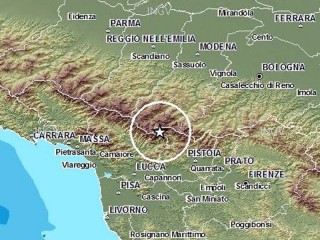 La mappa del terremoto tra Toscana ed Emilia del 7 settembre 2014