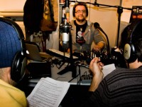 Il regista Demis Tarsi durante una diretta di Radio Monk
