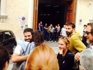 Alessandro Genovali all'uscita dal Tribunale di Ancona