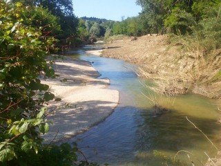 Il fiume Misa a Senigallia, all'altezza di Borgo Bicchia