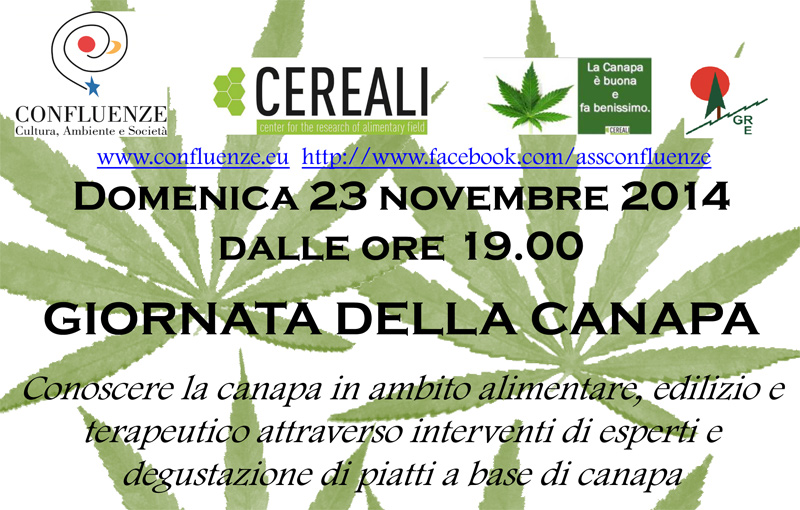 locandina della 1a giornata della canapa