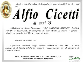 Necrologio Alfio Cicetti