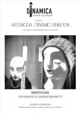 locandina per la mostra fotografica "Emoticons" di Loriano Brunetti a Senigallia