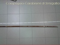 L'asta sequestrata dai Carabinieri di Montemarciano