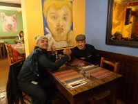 Michele Droghini, alias Geos, con Alessandro Capomagi all'Osteria del Tempo Perso