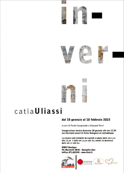 locandina della mostra "inverni" di Catia Uliassi