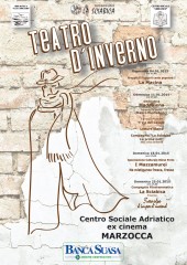 locandina della rassegna Teatro d'inverno promossa dalla Filodrammatica La Sciabica di Senigallia