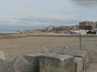 La spiaggia di Senigallia del lungomare Marconi