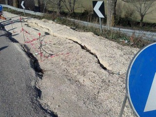 La strada di Roncitelli, frazione di Senigallia