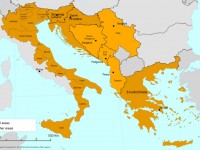 cartina della Macroregione Adriatico Ionica